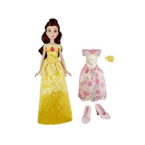 Disney Princess Belle Et Bete : Poupee Belle Tenue Magique De Princesse - Robe Rose Et Robe Jaune