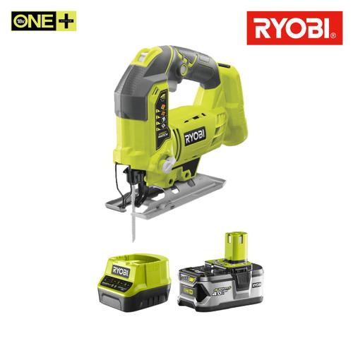 Pack RYOBI Scie sauteuse pendulaire 18V One+ R18JS-0 - 1 batterie 5.0Ah - 1 chargeur rapide 2.0Ah RC18120-150