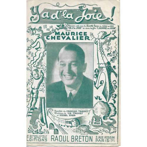 Maurice Chevalier Ma Pomme Y A D'la Joie (Deléage) Film "Homme Du Jour"