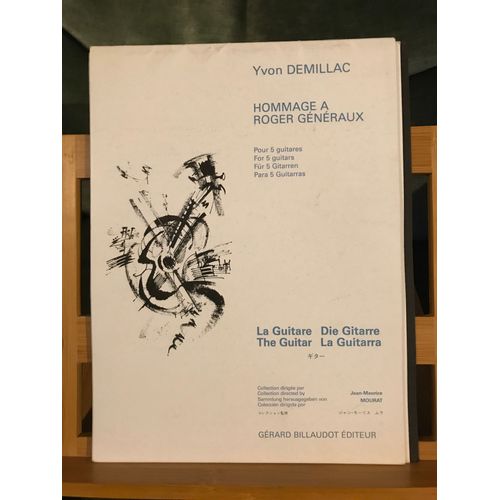Yvon Demillac Hommage A Roger Généraux Pour 5 Guitares Partition Éd. Billaudot