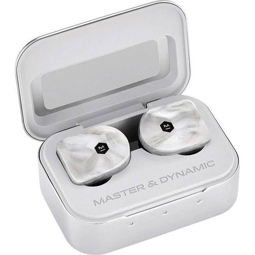 Master & Dynamic MW07 Bluetooth Ecouteurs intra-auriculaire commande tactile blanc, marbre