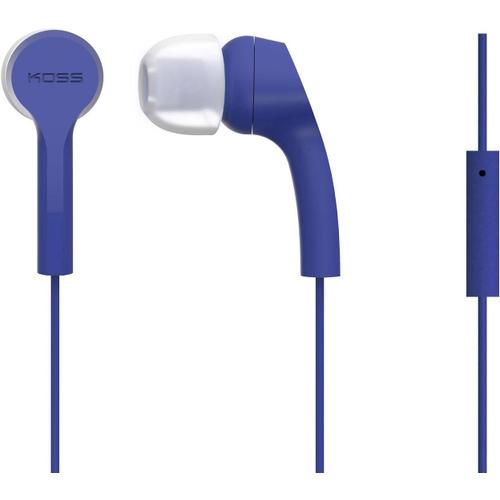 KOSS KEB9iB Ecouteurs intra-auriculaire micro-casque, commande tactile bleu