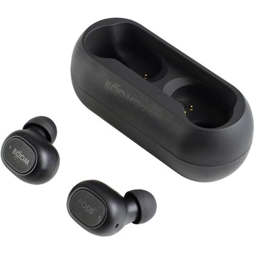 Boompods Boombuds GO Bluetooth Ecouteurs intra-auriculaire micro-casque, résistant à la sueur noir