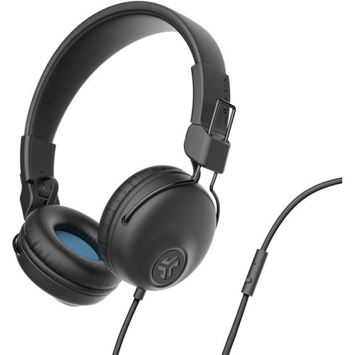 JLab Studio On Ear Casque supra-aural pliable, micro-casque noir