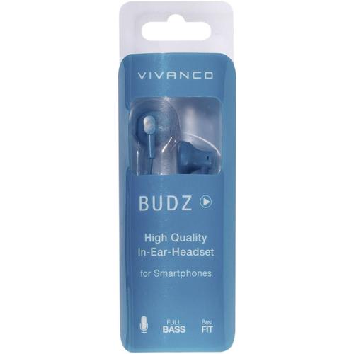 Vivanco BUDZ BLUE Hi-Fi Ecouteurs intra-auriculaire bleu