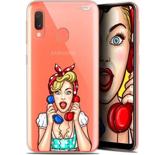 Caseink Coque Pour Samsung Galaxy A20e (5.8 ) Gel Hd [ Nouvelle Collection - Souple - Antichoc - Imprimé En France] Calling Girl