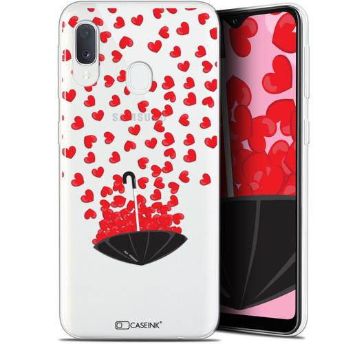 Caseink Coque Pour Samsung Galaxy A20e (5.8 ) [Gel Motif Hd Collection Love Saint Valentin Design Parapluie D'amour - Souple - Ultra Fin - Imprimé En France]