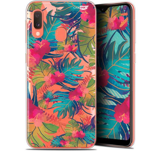 Caseink Coque Pour Samsung Galaxy A20e (5.8 ) Gel Hd [ Nouvelle Collection - Souple - Antichoc - Imprimé En France] Couleurs Des Tropiques