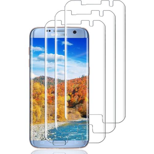 Verre Trempé Samsung S7 Edge, 3 Pièce Dureté 9h Ecran Protéger Haute Sensibilité Protections D'écran Pour Samsung Galaxy S7 Edge