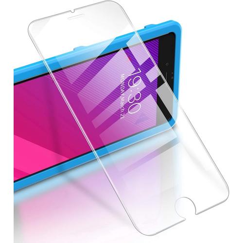 Verre Trempé Pour Iphone 6s/6 3 Pièces , 0.25mm Ultra Slim Hd Film Protection Écran Dureté 9h Anti Rayures Vitre Protecteur Avec Cadre D'alignement Pour Iphone 6s/6 4.7"" - Transparent