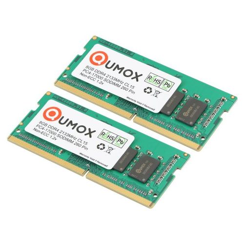 Qumox 16Go(2x 8Go) mémoire RAM DDR4 2133 2133MHz PC4-17000 PC-17000 (260 PIN)SO-DIMM pour ordinateur portable