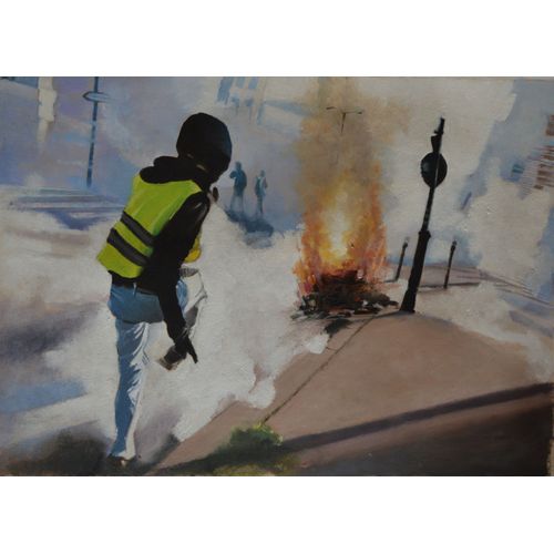 Peinture Sur Les Thème Des Gilets Jaunes