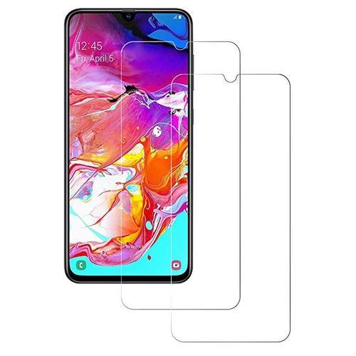 Verre Trempé Pour Samsung Galaxy A70 2019-2 Pièces Protege Film Ecran Verre Trempé Pour Samsung Galaxy A70 2019 - Anti-Rayures - Hd - Ultra Resistant Dureté 9h - Sans Bulles