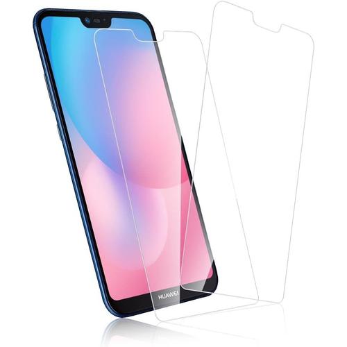 Film De Protection D'écran En Verre Trempé Pour Huawei P20 Lite 2 Pièces Protection D'écran Hd Compatible Avec Verre Trempé P20 Lite Dureté 9h Résistant Aux Rayures Antitraces De Doigts