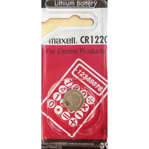PILE CR1220 LITHIUM 3V 36mAh BLISTER x1 MAXELL