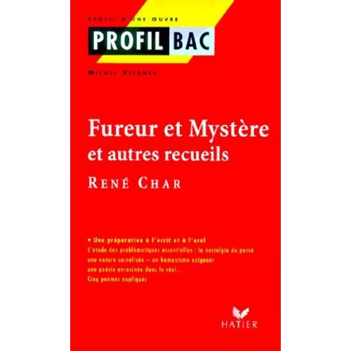 Fureur Et Mystere Net Autres Recueils De René Char