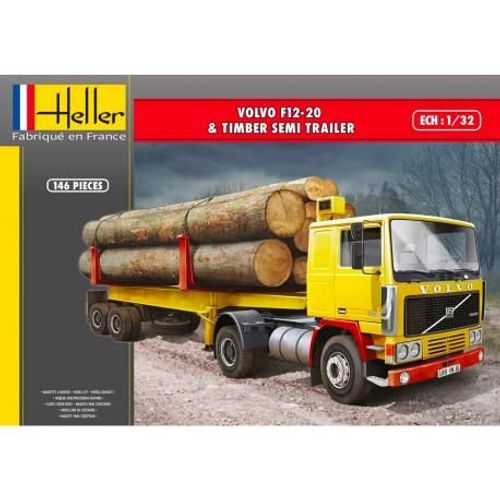 Puzzle 146 Pièces Volvo F12-20 & Timber Semi Trailer