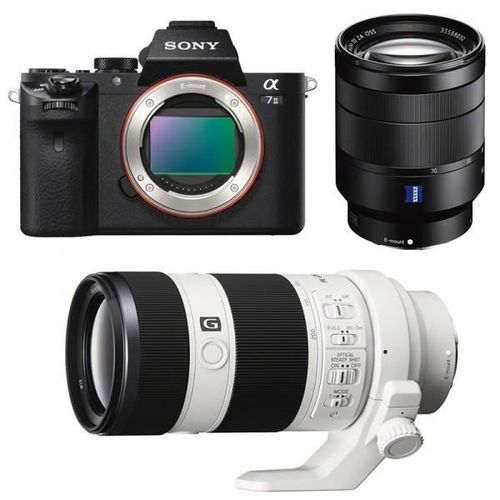 SONY Alpha 7 II hybride 24.3 mpix + Objectif SEL 24-70MM F4 + Objectif SEL 70-200MM F4