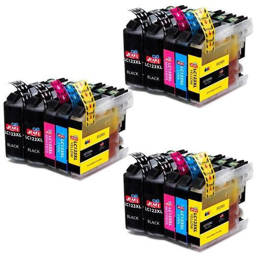 Brother LC123 LC 123 Encre Compatible Avec Brother J6720DW J4510DW J6920DW J6520DW J152W J132W J4110DW (6 Noir, 3 Cyan, 3 Magenta, 3 Jaune)