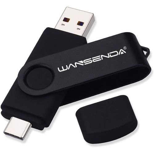 128 Go Cl USB de Type C USB 3.0 OTG Flash Drive pour appareils Android/PC/Mac (128 Go,Noir)