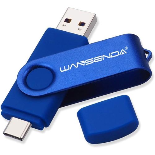 128 Go Cl USB Type C USB 3.0 OTG Flash Drive pour appareils Android de Type C/PC/Mac (128 Go,Bleu Marine)