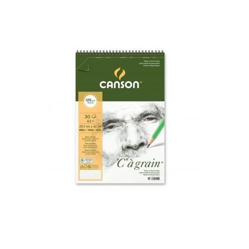 Canson Album Spiralé De Papier Dessin "C" À Grain, A3