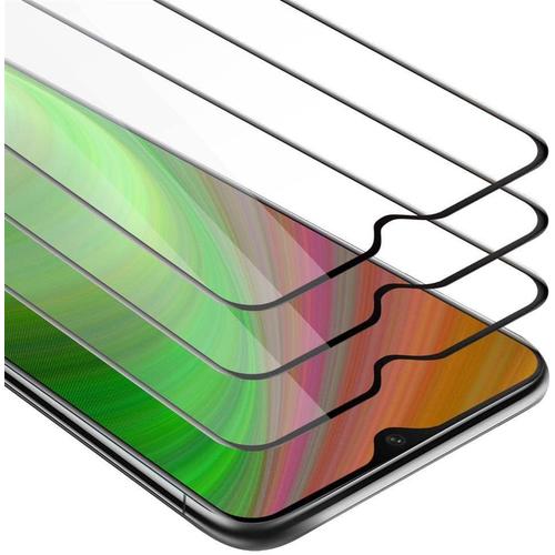 3x Verre Trempé Couverture Complète Compatible Avec Oneplus 6t En Transparent Avec Noir Pack De 3 Verre De Protection D'écran Trempé Tempered En Dureté 9h Avec 3d Touch