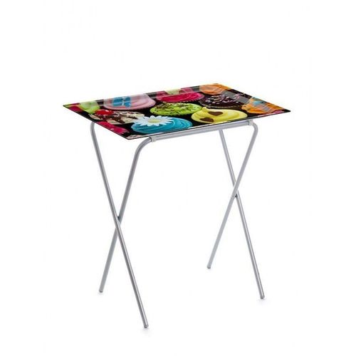 Don Hierro - Table Pliante Avec Plateau Amovible, Petite Table D'appoint Pliante Pour Cuisine, Camping, Terrasse, Jardin, Ada-36