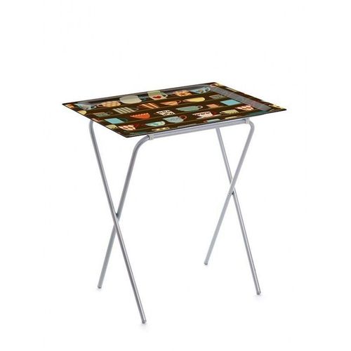 Don Hierro - Table Pliante Avec Plateau Amovible, Petite Table D'appoint Pliante Pour Cuisine, Camping, Terrasse, Jardin, Ada-45