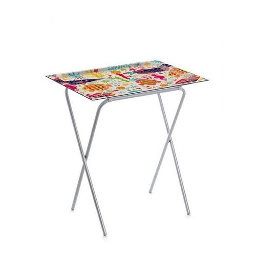 Don Hierro - Table Pliante Avec Plateau Amovible, Petite Table D'appoint Pliante Pour Cuisine, Camping, Terrasse, Jardin, Ada-49