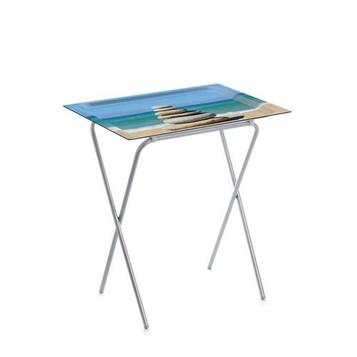 Don Hierro - Table Pliante Avec Plateau Amovible, Petite Table D'appoint Pliante Pour Cuisine, Camping, Terrasse, Jardin, Ada-62