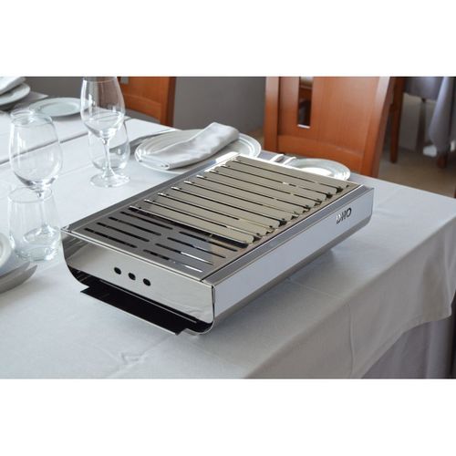 DON HIERRO - Barbecue charbon de bois en Acier Inoxydable TRENDY-