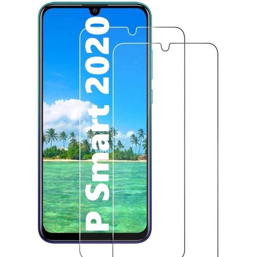 Lot De 2 Verre Blindé Compatible Avec Huawei P Smart 2020 Film De Protection En Verre Trempé Dureté 9h Cristallin Anti Rayures Anti Huile