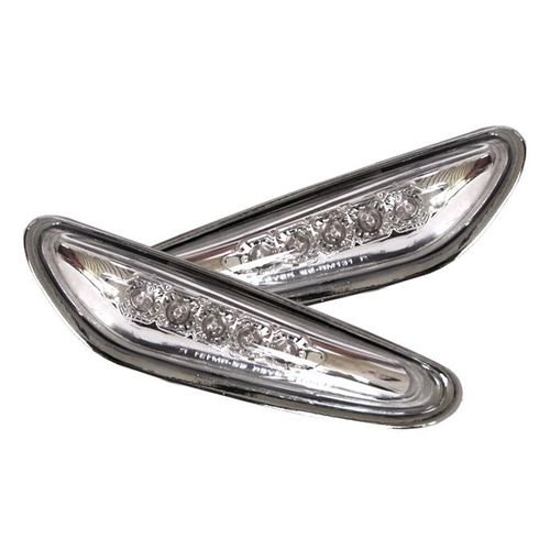 2 Clignotants Repetiteurs Chrome 5 Leds Bmw Serie 3 E46 - Serie 5 E60 & E61 - X3 E83