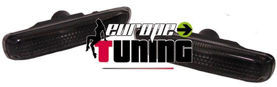 2 Repetiteurs - Clignotants D'ailes Noirs Bmw Serie 3 E46 Phase 1 Et Compact