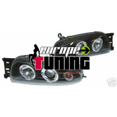 Phares Angel Eyes Tuning Ford Fiesta Noirs