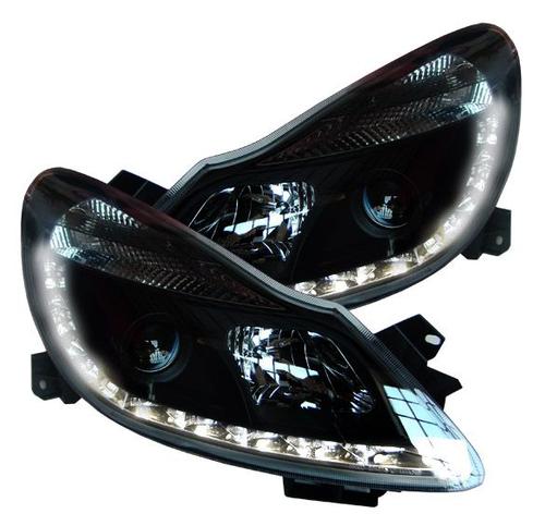 Phares Devil Eyes Noirs Tuning Opel Corsa D