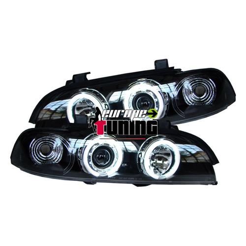 Phares Feux Noirs Angel Eyes Anneaux Led Ccfl Bmw Serie 5 E39 Phase 1