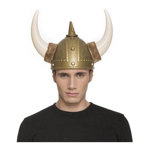 Casque De Viking Avec Cornes En Plastique (Taille Unique)