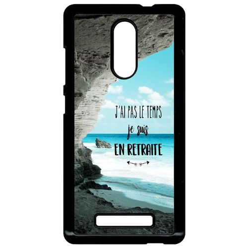 Coque Xiaomi Redmi Note 3 - J Ai Pas Le Temps Je Suis En Retraite Paysage Mer - Noir
