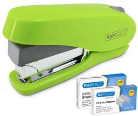 Rapesco Agrafeuse Luna Vert Sans Effort 20 À 50 Flles + 1000 Agrafes 24/6 & 24/8