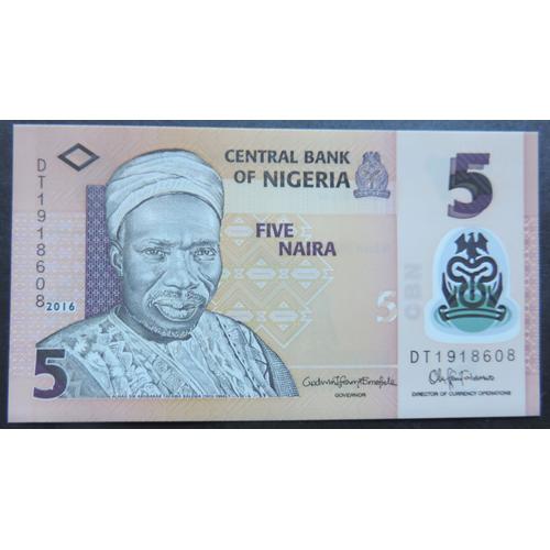 Billet De 5 Naira Du Nigéria De 2016