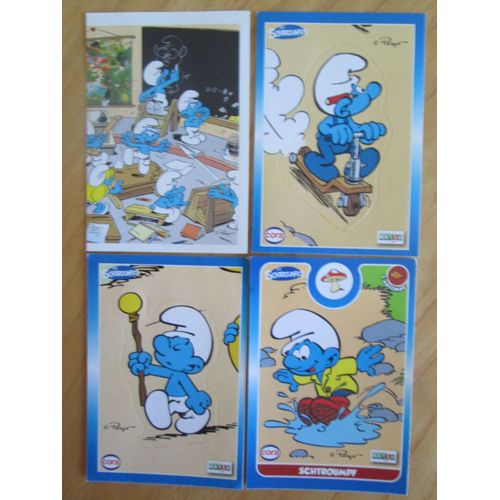 Autocollants Et Carte Les Schtroumfs Cora/Match