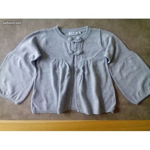 Gilet Gris Clair Chiné - Tapeal'oeil...- T 2ans
