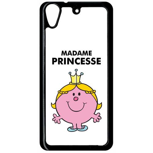 Coque Pour Smartphone - Madame Princesse Blanc - Compatible Avec Htc Desire 626 - Plastique - Bord Noir