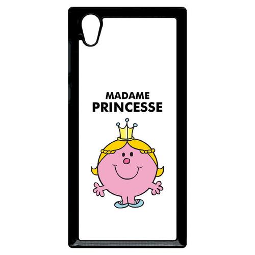 Coque Pour Smartphone - Madame Princesse Blanc - Compatible Avec Sony Xperia L1 - Plastique - Bord Noir