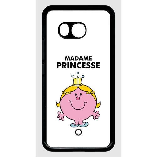 Coque Pour Smartphone - Madame Princesse Blanc - Compatible Avec Htc U11 - Plastique - Bord Noir