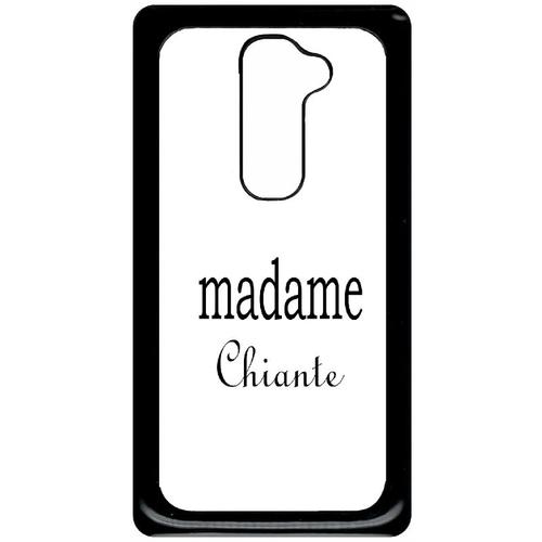 Coque Pour Smartphone - Madame Chiante Blanc - Compatible Avec Lg G2 - Plastique - Bord Noir
