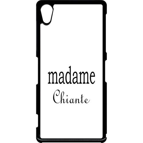 Coque Xperia Z2 - Madame Chiante Blanc - Noir