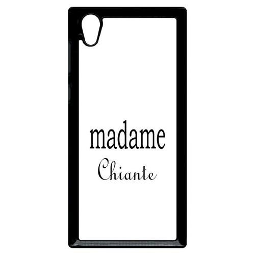 Coque Pour Smartphone - Madame Chiante Blanc - Compatible Avec Sony Xperia L1 - Plastique - Bord Noir